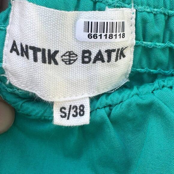 Antik Batik Aqua One Shoulder Maxi Dress Tiered Ruffle Cotton Resort Wear S - Picture 3 of 7